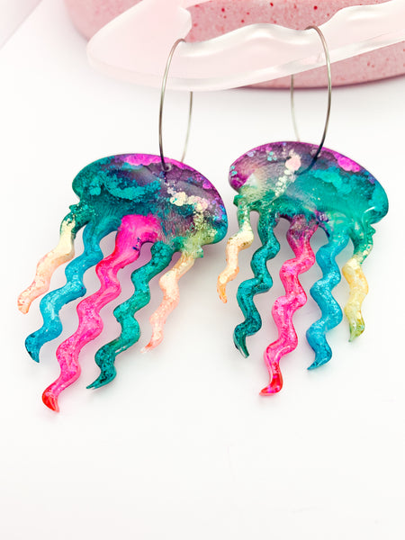UNDERWATER INKY Jellyfish Hoop #8