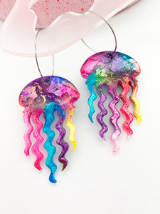 UNDERWATER INKY Jellyfish Hoop #9