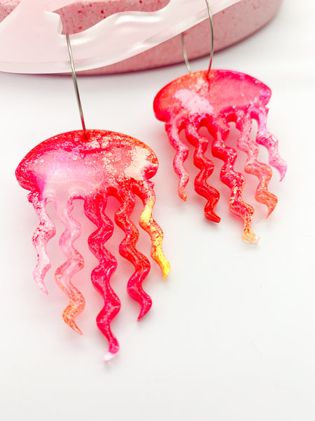 UNDERWATER INKY Jellyfish Hoop #11