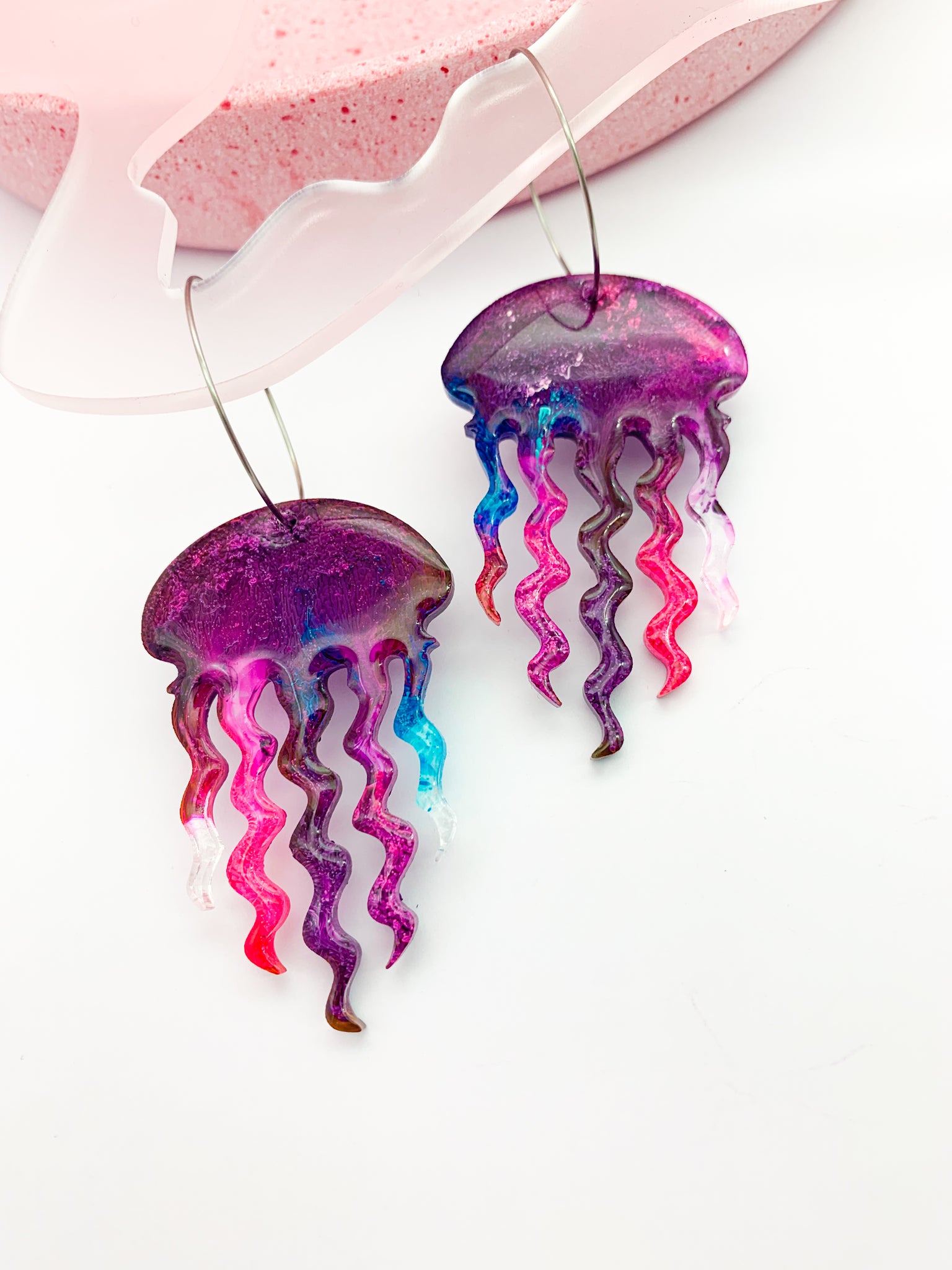 UNDERWATER INKY Jellyfish Hoop #12