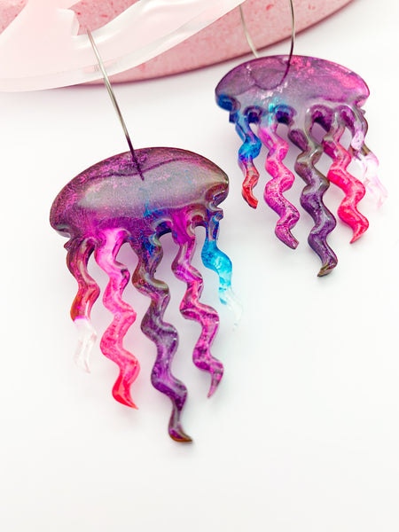 UNDERWATER INKY Jellyfish Hoop #12