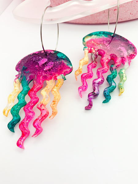 UNDERWATER INKY Jellyfish Hoop #10