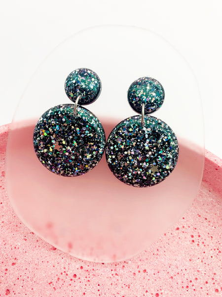 Galaxy SPARKLE Round Dangles - choose your size!