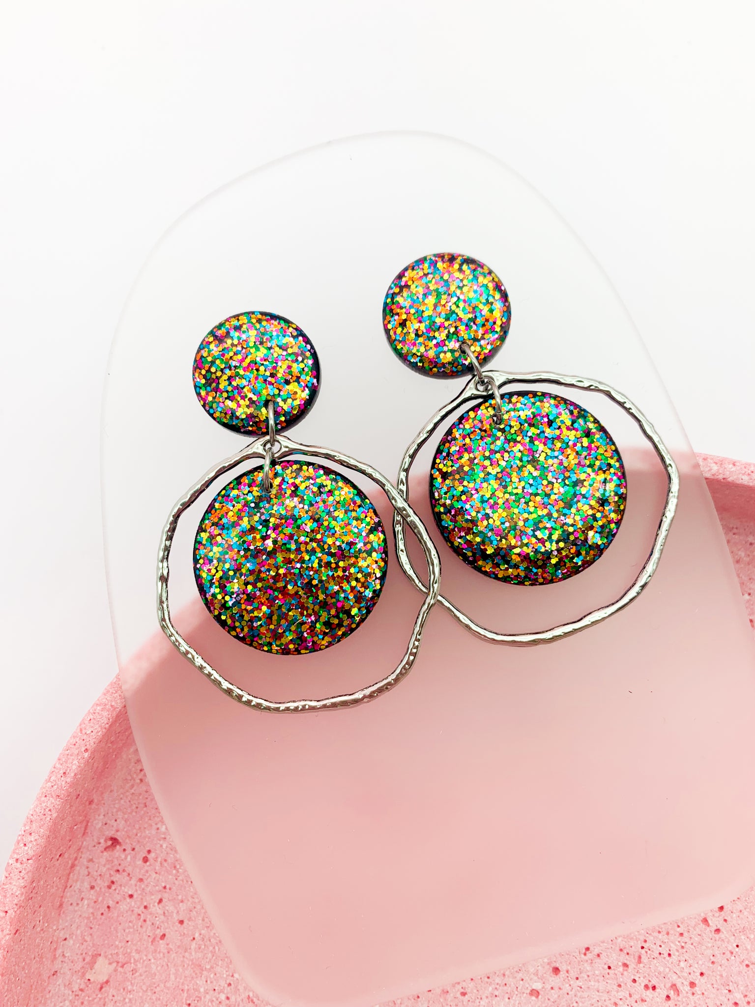 Rainbow SPARKLE Orbit Dangles