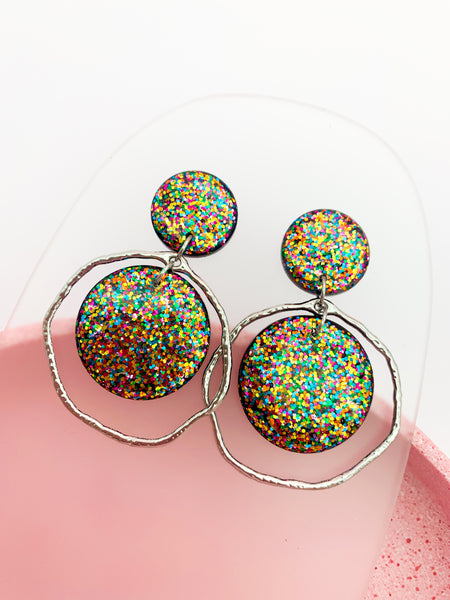Rainbow SPARKLE Orbit Dangles