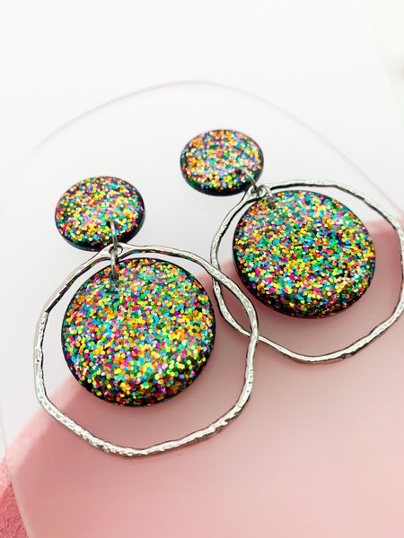 Rainbow SPARKLE Orbit Dangles