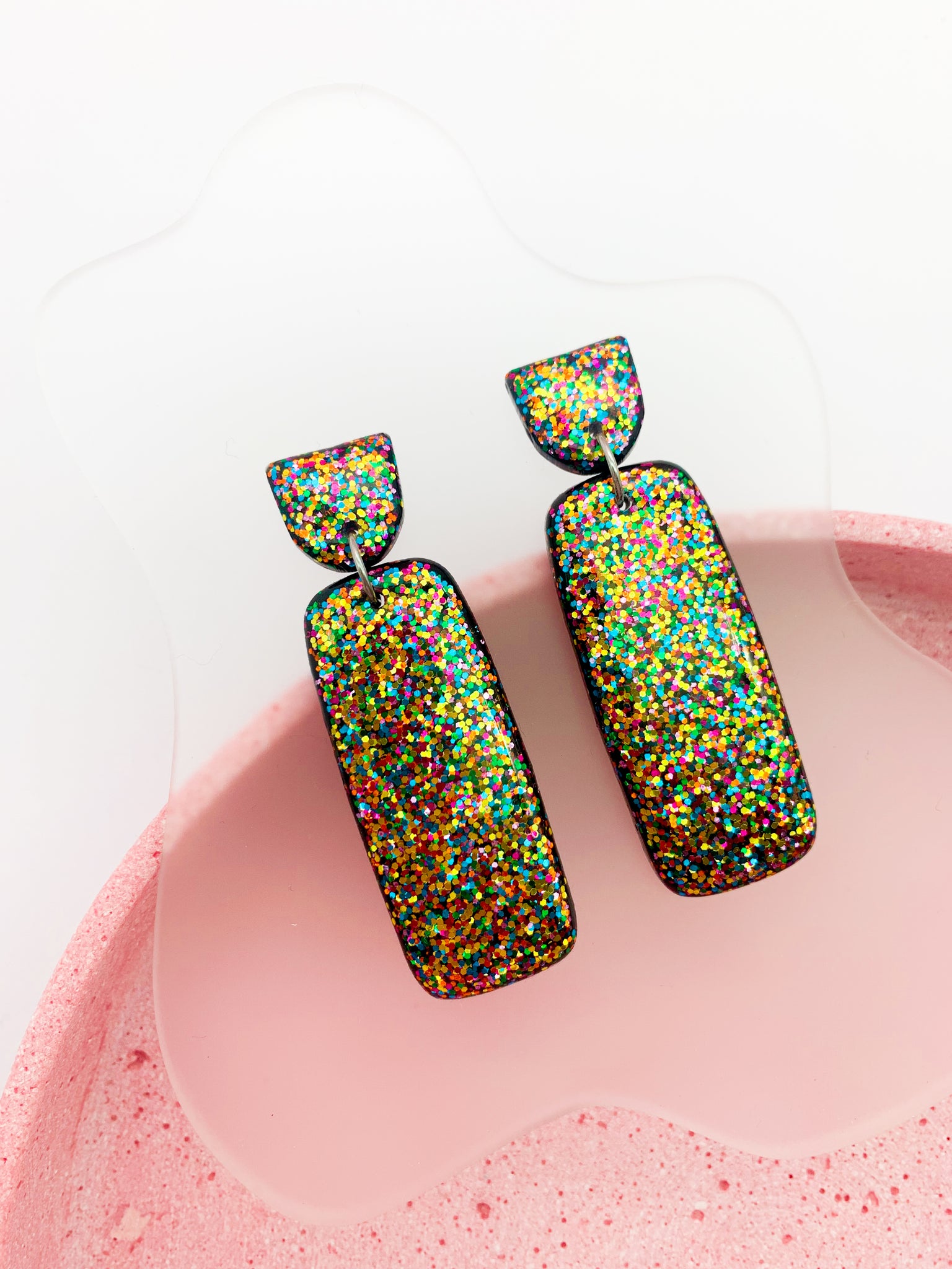 Rainbow SPARKLE Archtangle Dangles