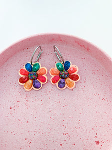 3D Jellybean Flower Hoops