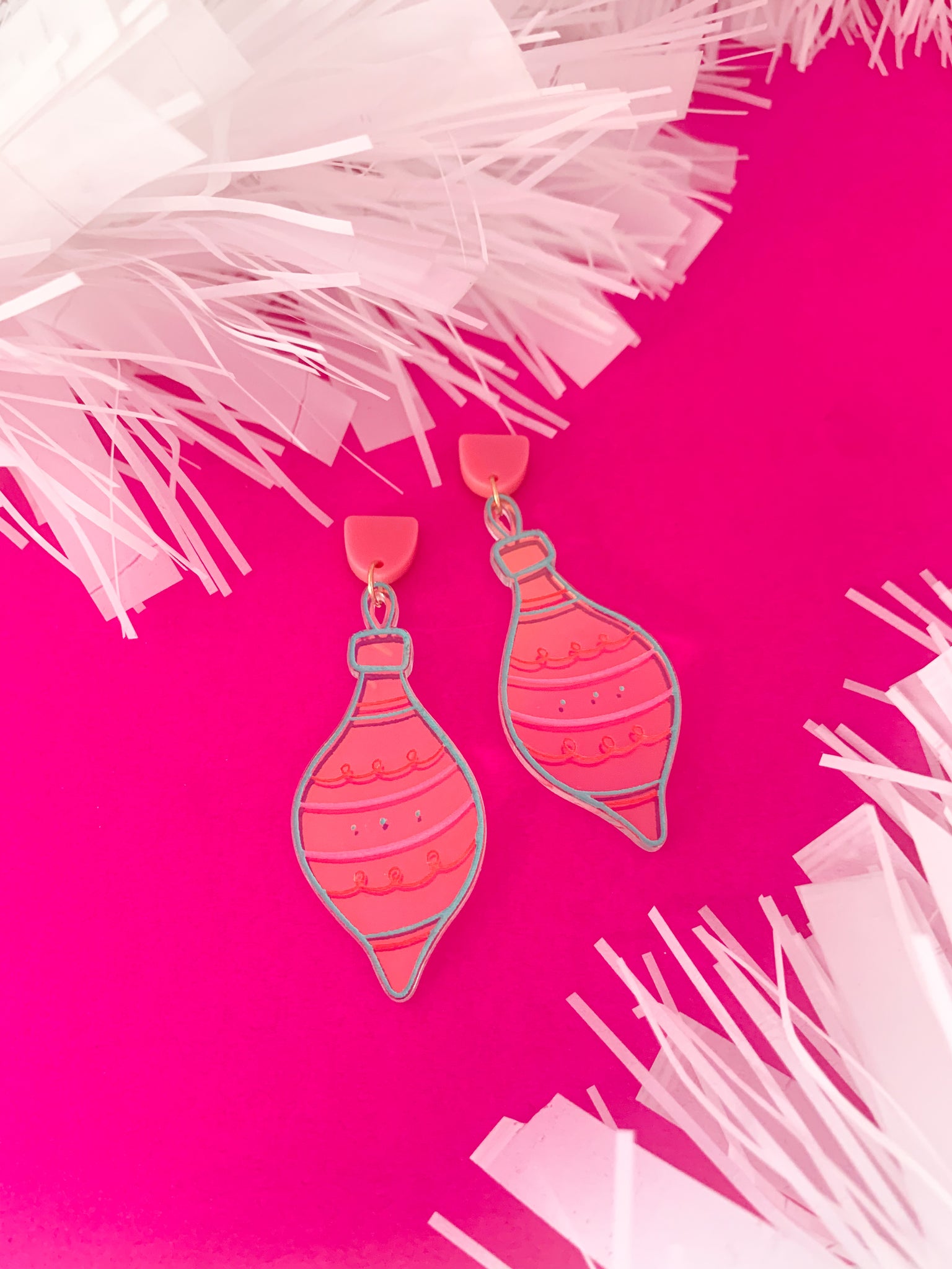 Iridescent Drop CHRISTMAS Bauble Dangles