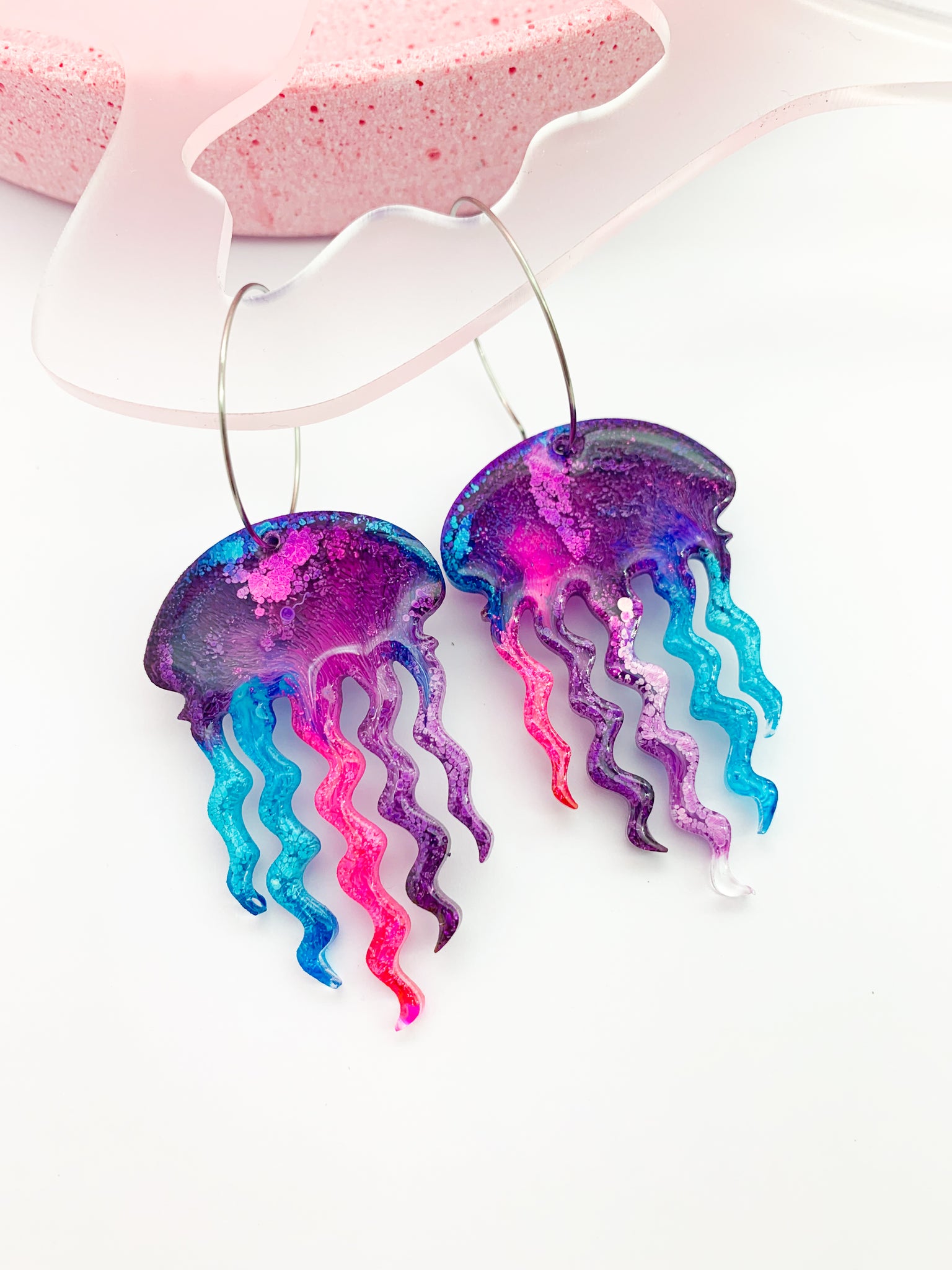 UNDERWATER INKY Jellyfish Hoop #1
