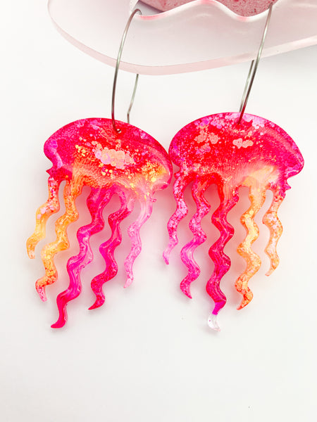 UNDERWATER INKY Jellyfish Hoop #2