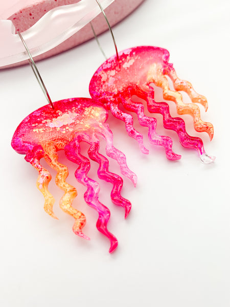 UNDERWATER INKY Jellyfish Hoop #2
