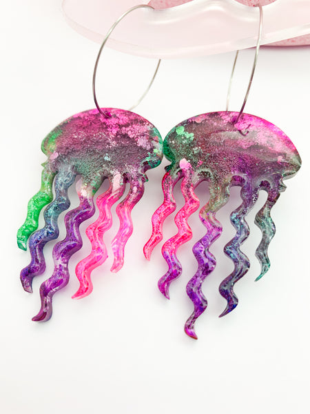 UNDERWATER INKY Jellyfish Hoop #3