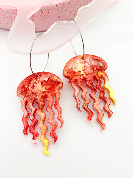 UNDERWATER INKY Jellyfish Hoop #4
