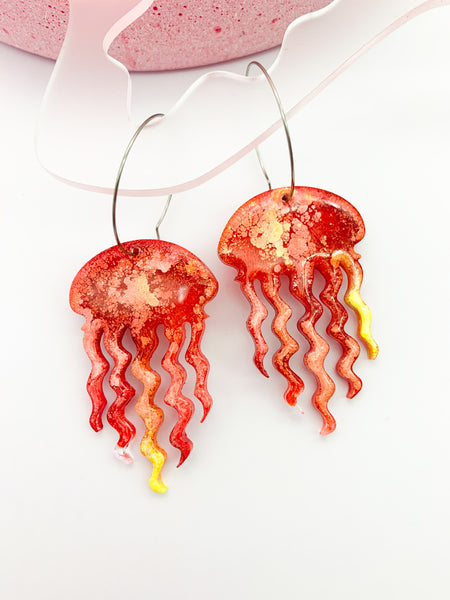 UNDERWATER INKY Jellyfish Hoop #4