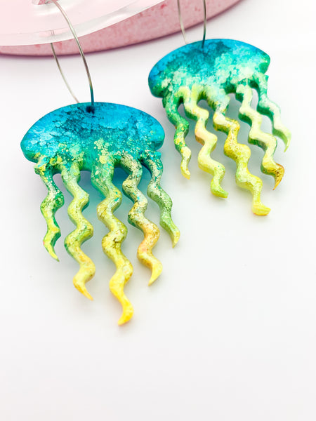 UNDERWATER INKY Jellyfish Hoop #5
