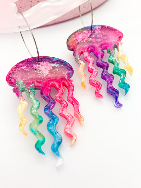 UNDERWATER INKY Jellyfish Hoop #6
