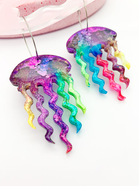 UNDERWATER INKY Jellyfish Hoop #7
