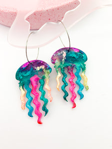 UNDERWATER INKY Jellyfish Hoop #8