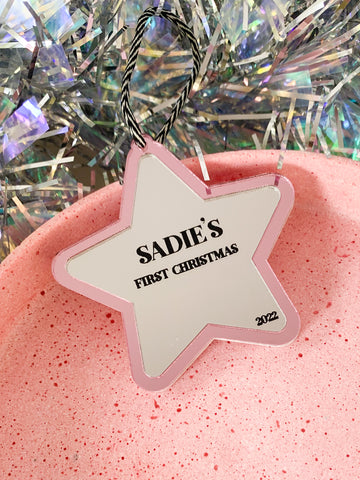 Personalised ‘My First Christmas’ Star Decoration
